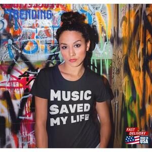 Music Saved My Life New Favorite Concert Tee Short Sleeve Unisex Tshirt